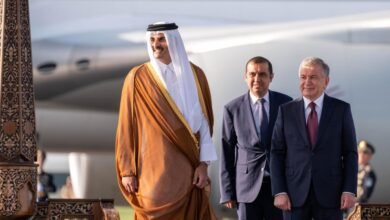 أمير قطر يصل أوزباكستان ضمن جولة في آسيا الوسطى