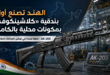 شركة IRRPL تعلن تصنيع أول بندقية AK-203 محلية بالكامل في الهند