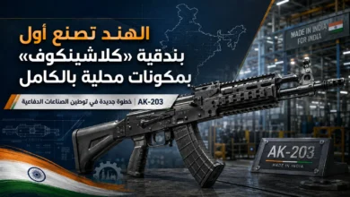 شركة IRRPL تعلن تصنيع أول بندقية AK-203 محلية بالكامل في الهند