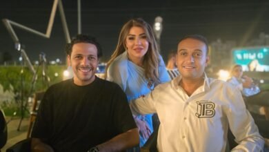 الدكتور أحمد أيوب والممثل حمزة العيلي يحتفلان بعيد ميلاد الفنانة لقاء سويدان
